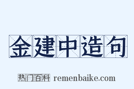 金建中造句是什么意思的图片